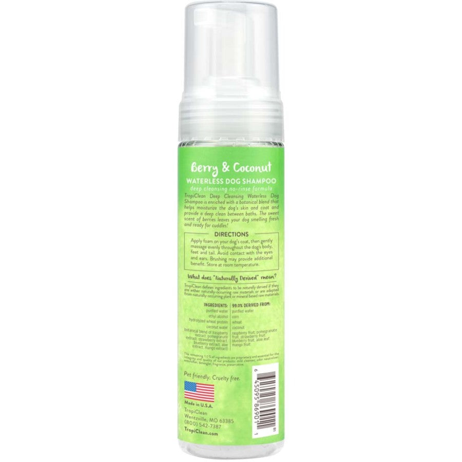 TropiClean Deep Cleaning Waterless Shampoo for Dogs 7.4oz