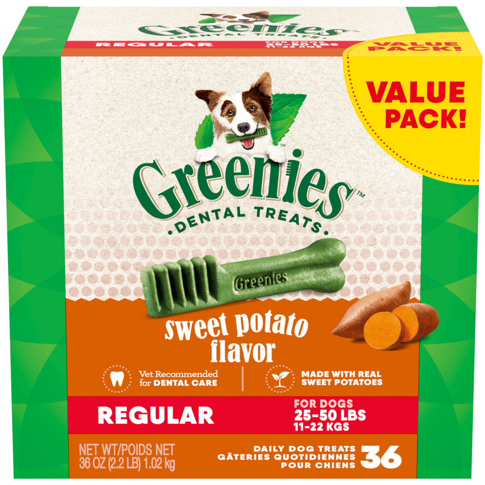 
                  
                    Greenies Dental Bone Sweet Potato Regular
                  
                