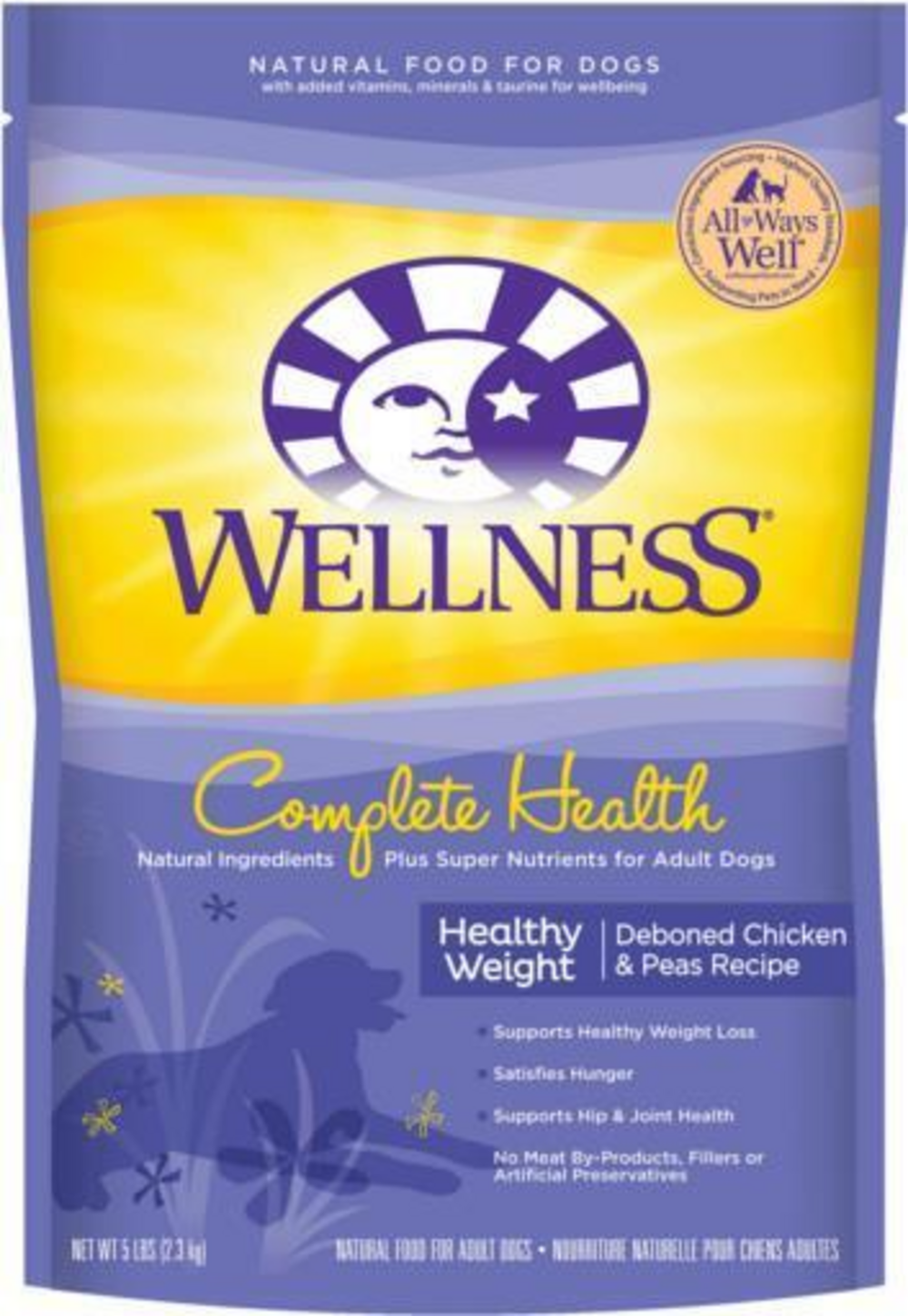 Wellness Complete Health Natural Healthy Weight Chicken and Peas Recipe Dry Dog Food