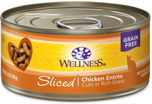 Load image into Gallery viewer, Wellness Grain Free Natural Sliced Chicken Entree Wet Canned Cat Food