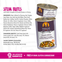 Load image into Gallery viewer, Weruva Steak Frites with Beef, Pumpkin &amp; Sweet Potato in Gravy Canned Dog Food