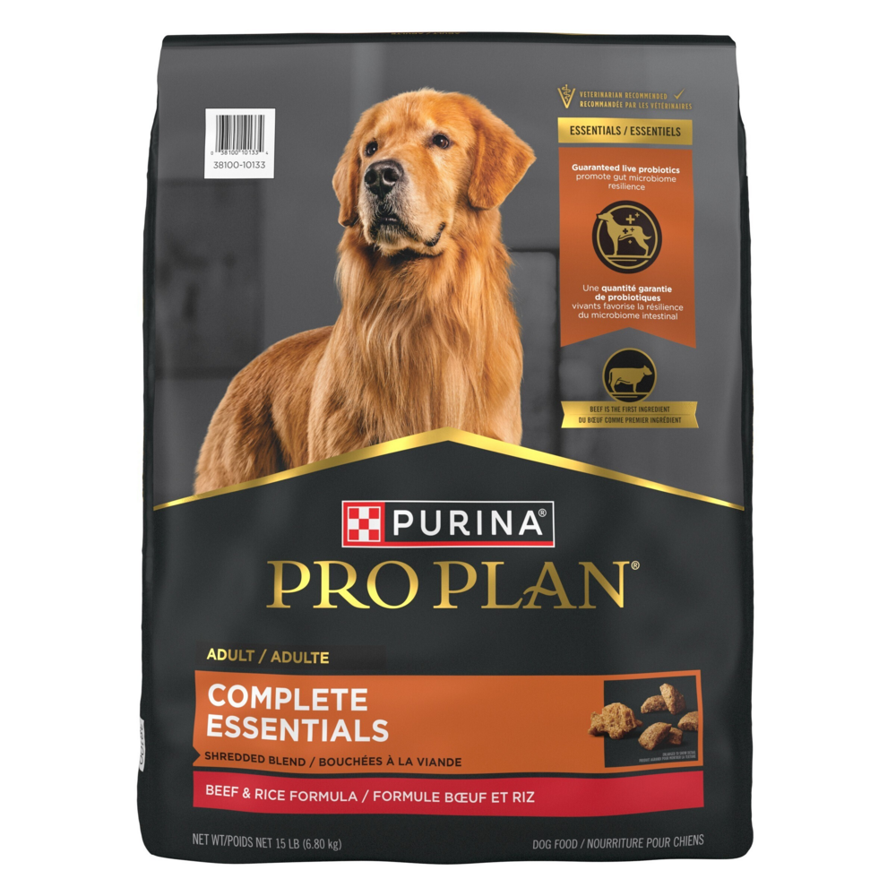 Purina Pro Plan Shredded Blend Beef and Rice Dry Dog Food