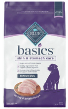 Load image into Gallery viewer, Blue Buffalo Basics Senior Skin &amp; Stomach Care Turkey &amp; Potato Recipe Dry Dog Food