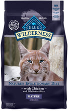 Load image into Gallery viewer, Blue Buffalo Wilderness High-Protein Grain-Free Mature Chicken Recipe Dry Cat Food