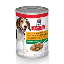 Load image into Gallery viewer, Hill&#39;s Science Diet Puppy Savory Stew with Chicken &amp; Vegetables Canned Dog Food
