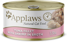 Load image into Gallery viewer, Applaws Natural Wet Cat Food Tuna with Shrimp in Broth