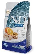 Load image into Gallery viewer, Farmina Ocean N&amp;D Natural &amp; Delicious Adult Cod, Spelt, Oats &amp; Orange Dry Cat Food