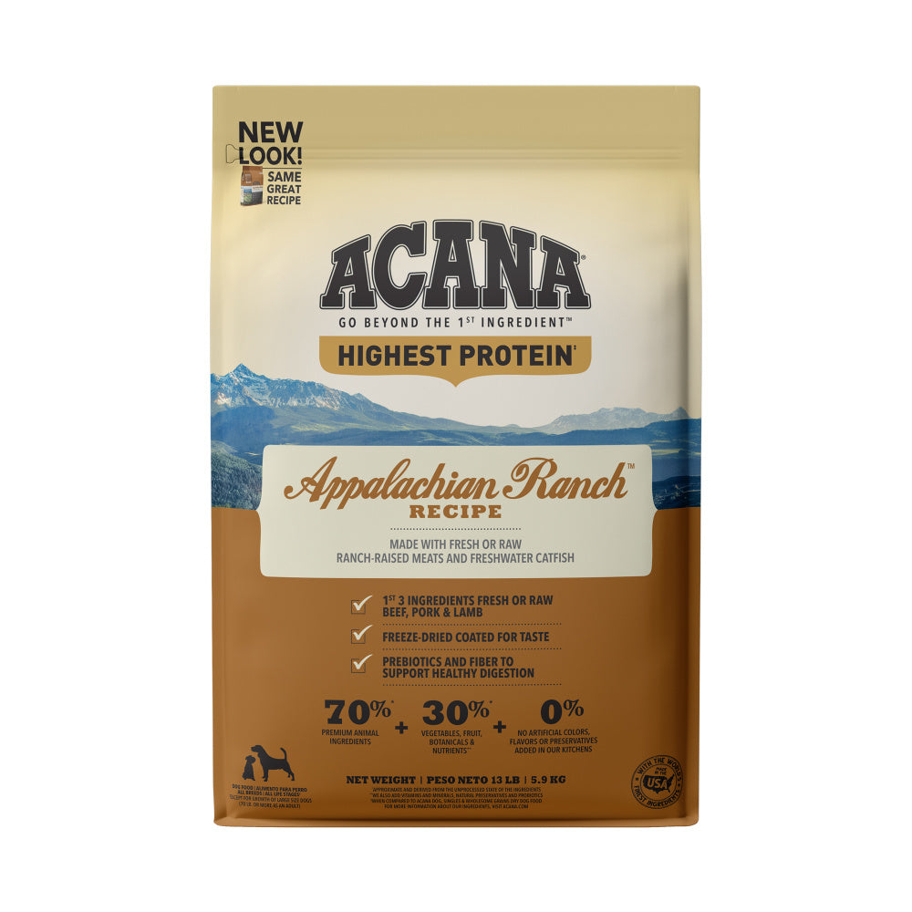 
                  
                    ACANA Highest Protein Appalachian Ranch Recipe Dry Dog Food
                  
                