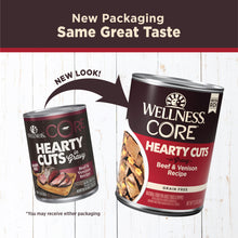 Load image into Gallery viewer, Wellness CORE Natural Grain Free Hearty Cuts Beef and Venison Canned Dog Food