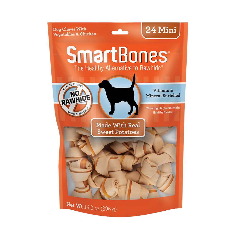 SmartBones Mini Sweet Potato Chew Bones Dog Treats