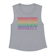 Load image into Gallery viewer, WHS Pride Rainbow Contoured Muscle Tank Top