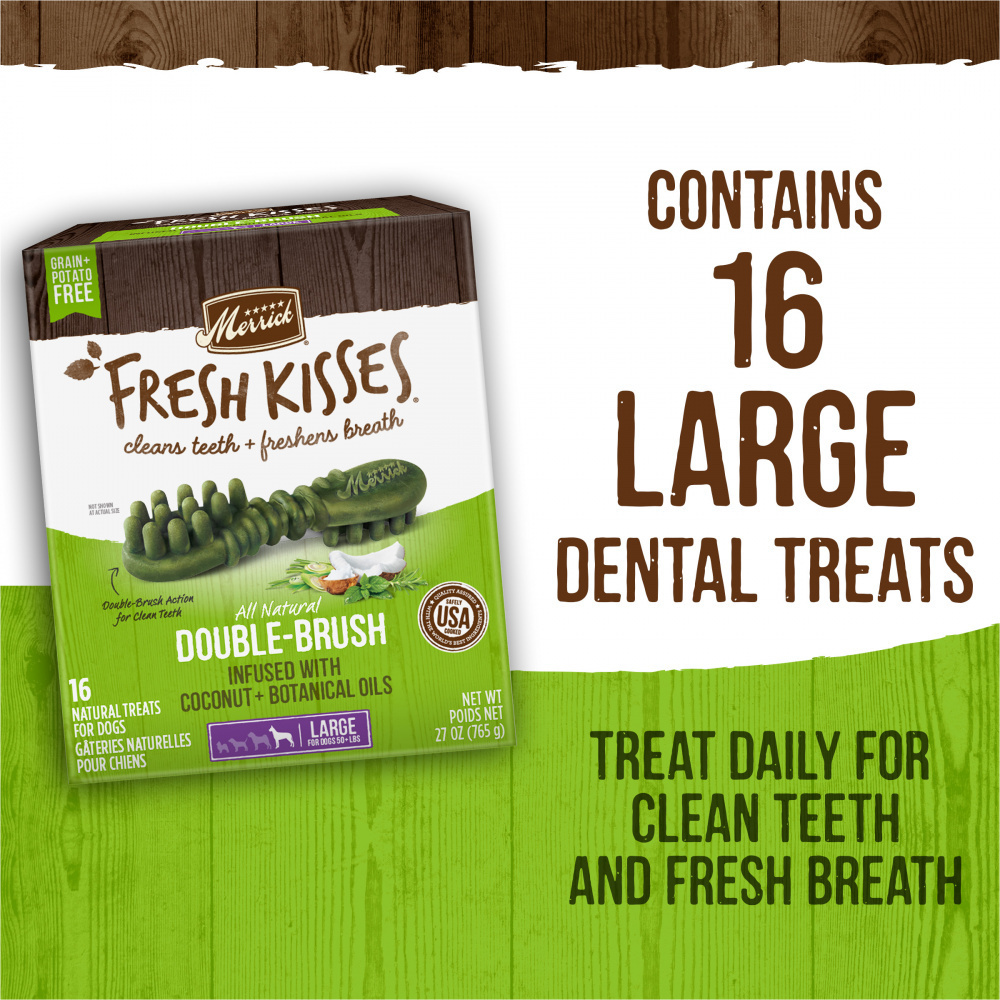 
                  
                    Merrick Fresh Kisses Dog Dental Treats Coconut Plus Botanical Oils Recipe Dog Treats for Large Breeds
                  
                