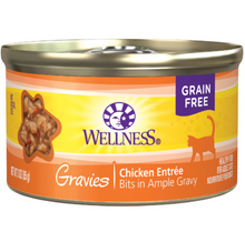 Load image into Gallery viewer, Wellness Natural Grain Free Gravies Chicken Dinner Canned Cat Food