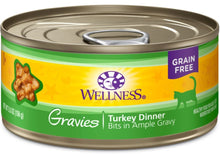 Load image into Gallery viewer, Wellness Natural Grain Free Gravies Turkey Dinner Canned Cat Food