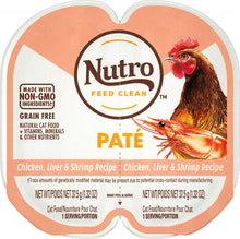 Load image into Gallery viewer, Nutro Perfect Portions Adult Grain Free Chicken, Liver &amp; Shrimp Pate Wet Cat Food Trays