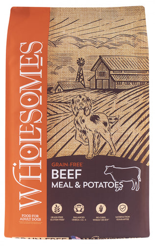 Wholesomes Grain Free Beef Meal & Potatoes Recipe Dry Dog Food