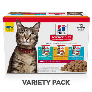 Hill's Science Diet Tender Dinner Variety Pack Adult Wet Cat Food