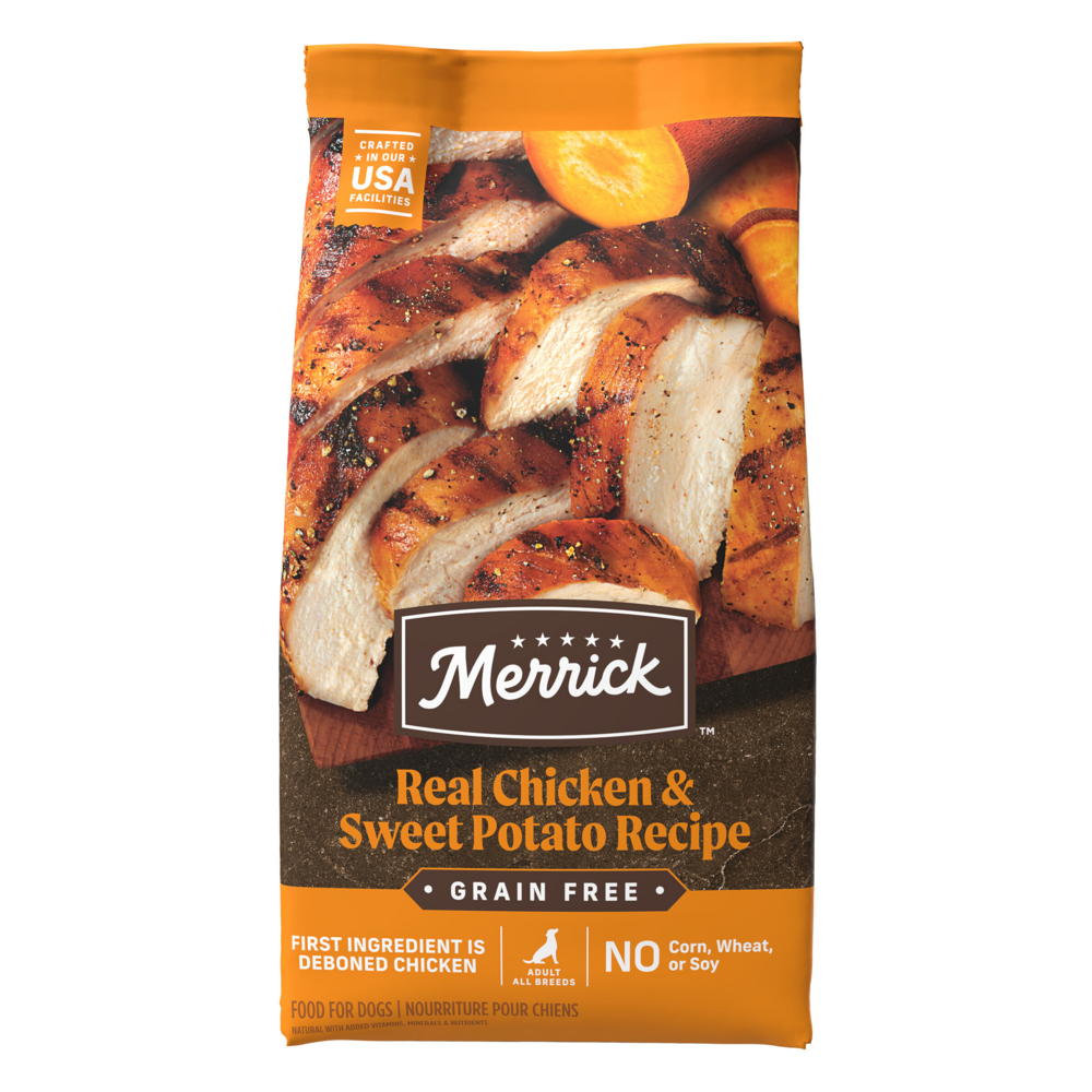 
                  
                    Merrick Premium Grain Free Dry Adult Dog Food Wholesome And Natural Kibble With Real Chicken And Sweet Potato
                  
                