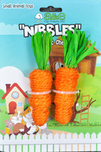 Load image into Gallery viewer, A &amp; E Nibbles Loofah Carrot Small Animal Toy