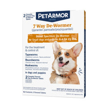 Load image into Gallery viewer, PetArmor 7 Way De-Wormer Dog 2ct