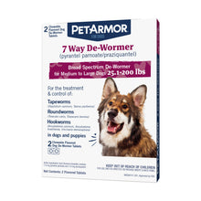 Load image into Gallery viewer, PetArmor 7 Way De-Wormer Dog 2ct