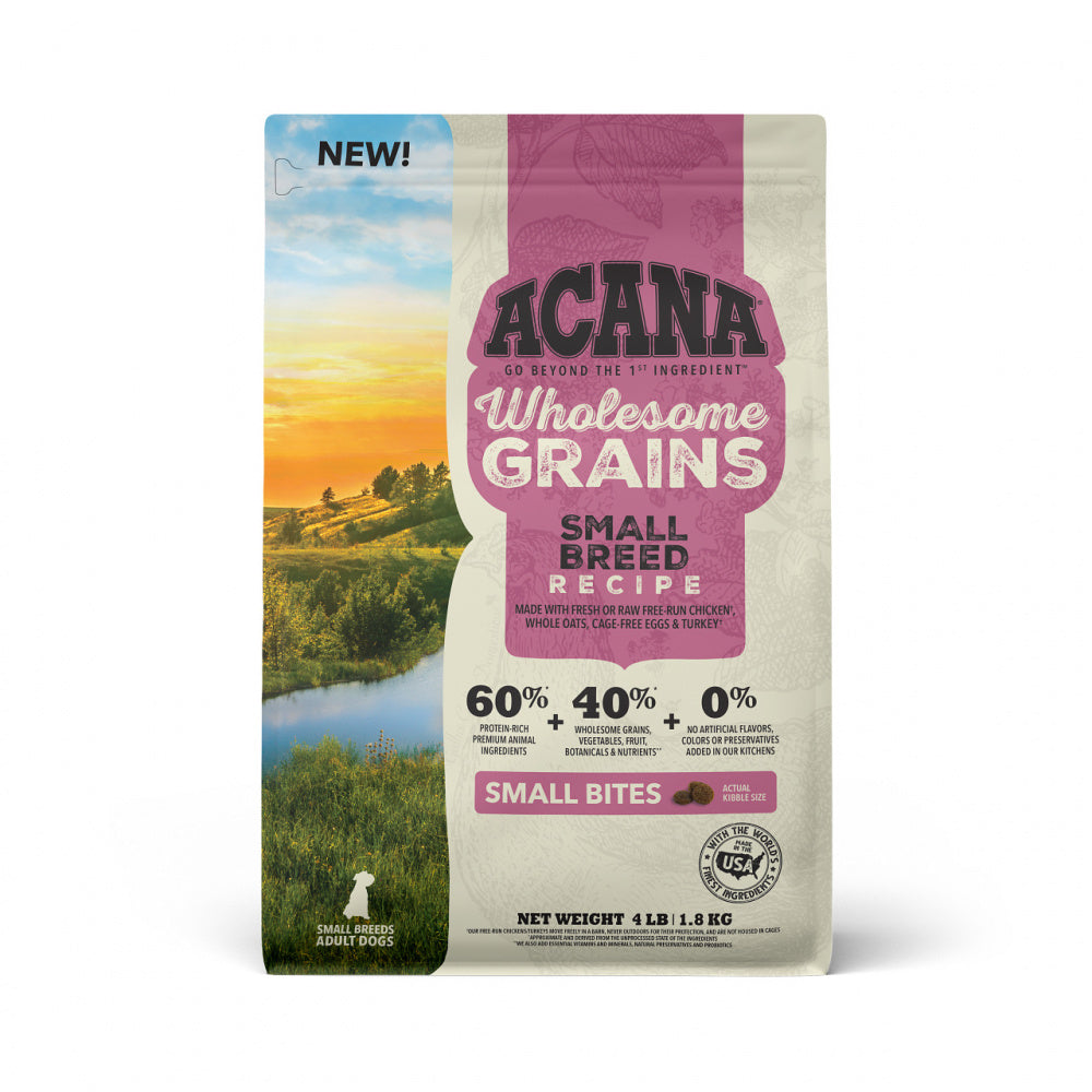 
                  
                    ACANA Wholesome Grains Small Breed Recipe, Real Chicken, Eggs & Turkey Dry Dog Food
                  
                