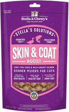 Load image into Gallery viewer, Stella &amp; Chewy&#39;s Solutions Skin &amp; Coat Boost Cage Free Duck &amp; Wild Caught Salmon Cat Food Dinner Mixers
