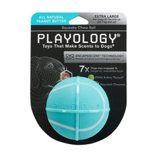 Load image into Gallery viewer, Playology Squeaky Chew Ball Peanut Butter Scented Dog Toy