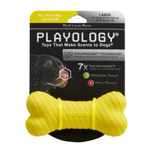 Load image into Gallery viewer, Playology Dual Layer Bone Chicken Scented Dog Toy