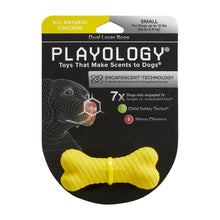 Load image into Gallery viewer, Playology Dual Layer Bone Chicken Scented Dog Toy