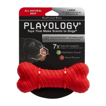 Load image into Gallery viewer, Playology Dual Layer Bone Beef Scented Dog Toy