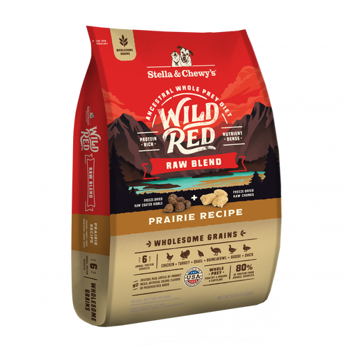 Stella & Chewy's Wild Red Dry Dog Food Raw Blend High Protein Wholesome Grains Prairie Recipe
