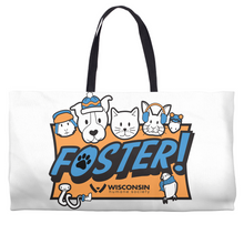 Load image into Gallery viewer, Foster Winter Logo Weekender Totes