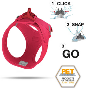 Curli Vest Harness curli Clasp Air-Mesh Red