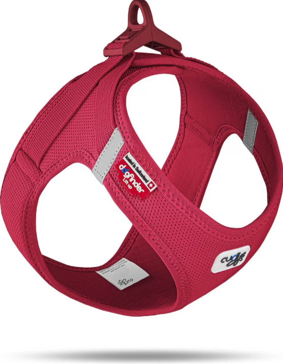 Curli Vest Harness curli Clasp Air-Mesh Red