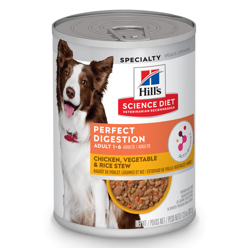 Hill's Science Diet Adult Perfect Digestion Chicken & Vegetable & Rice Stew Canned Dog Food