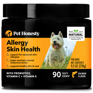 Pet Honesty Dog Allergy Skin Health Support Fish Oil Chews, Salmon