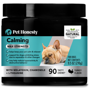 Pet Honesty Dog Melatonin Calming Max Strenght Soft Chews, Bacon