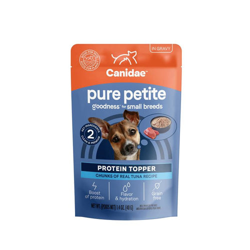 Canidae Pure Petite Protein Topper, Chunks of Real Tuna Recipe in Gravy for Dogs