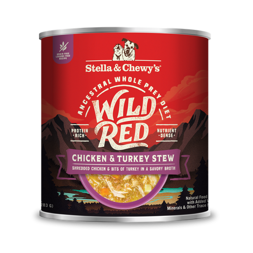 Stella & Chewy's Wild Red Wet Dog Food Chicken & Turkey Stew High Protein Recipe