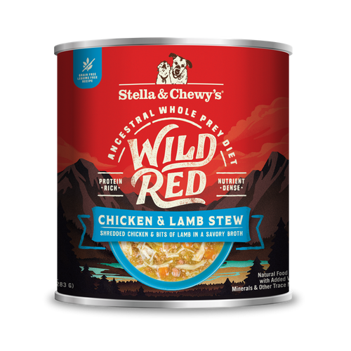 Stella & Chewy's Wild Red Wet Dog Food Chicken & Lamb Stew High Protein Recipe