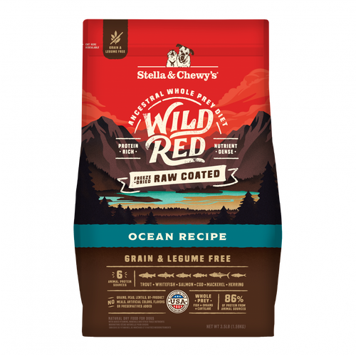 Stella & Chewy's Wild Red Dry Dog Food Raw Coated High Protein Grain & Legume Free Ocean Recipe