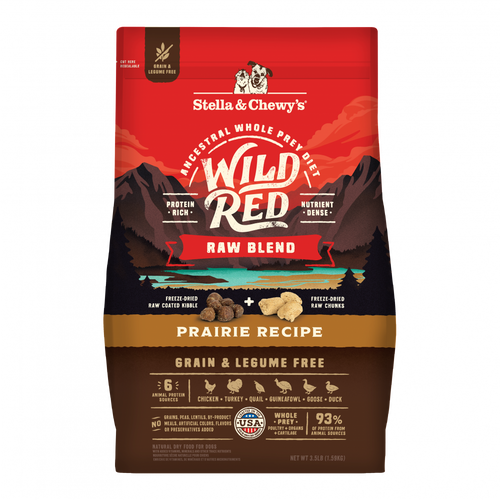 Stella & Chewy's Wild Red Dry Dog Food Raw Blend High Protein Grain & Legume Free Prairie Recipe