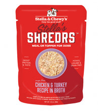 Load image into Gallery viewer, Stella &amp; Chewys Stellas Shredrs Cage Free Chicken and Turkey Recipe in Broth