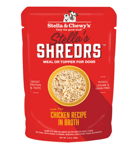 Stella & Chewys Stellas Shredrs Cage Free Chicken Recipe in Broth