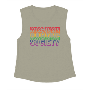 WHS Pride Rainbow Contoured Muscle Tank Top