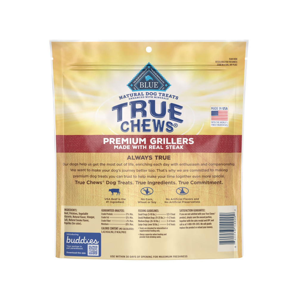 
                  
                    Blue Buffalo True Chews Steak Grillers Dog Treat
                  
                