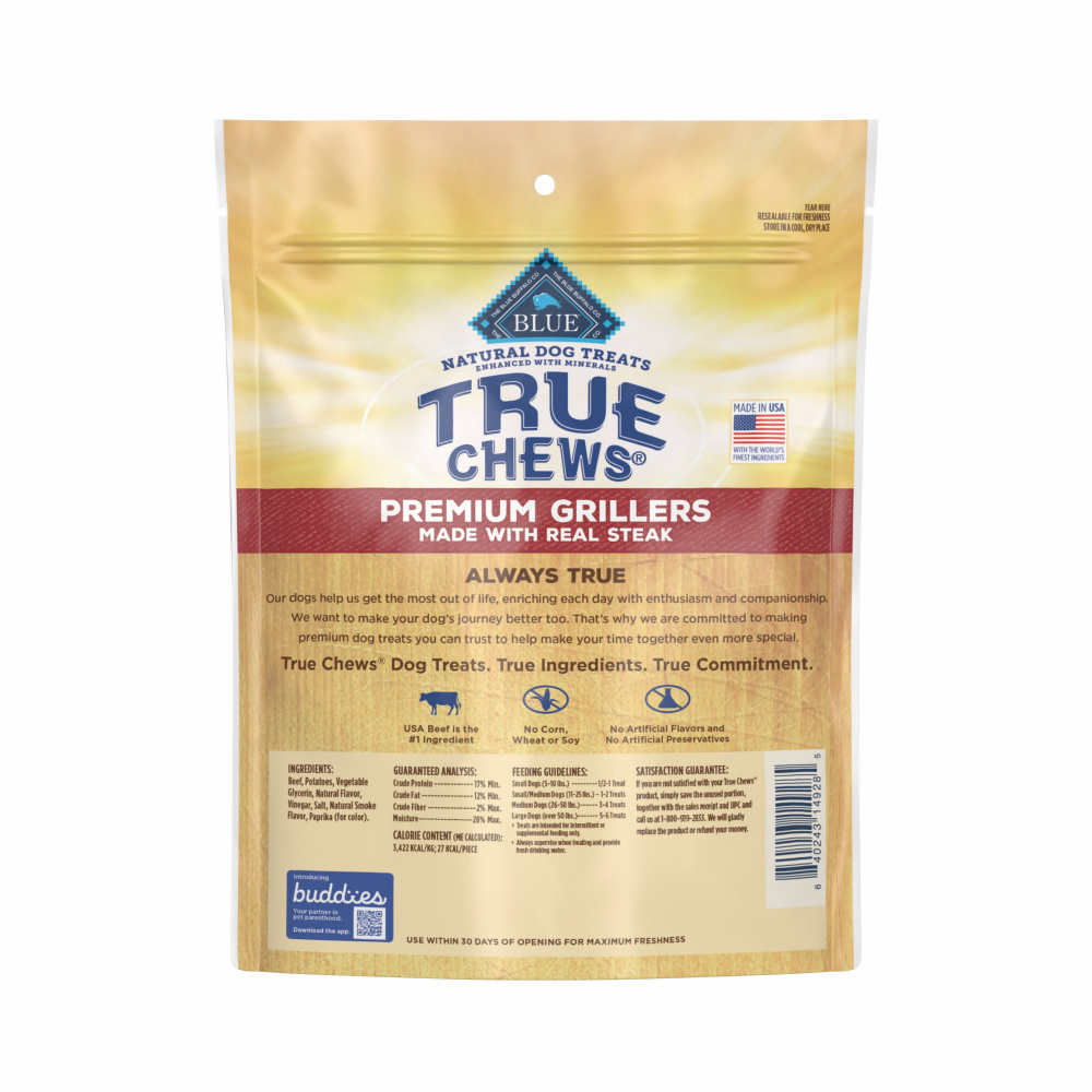 
                  
                    Blue Buffalo Truechews Steak Grillers Dog Treat
                  
                