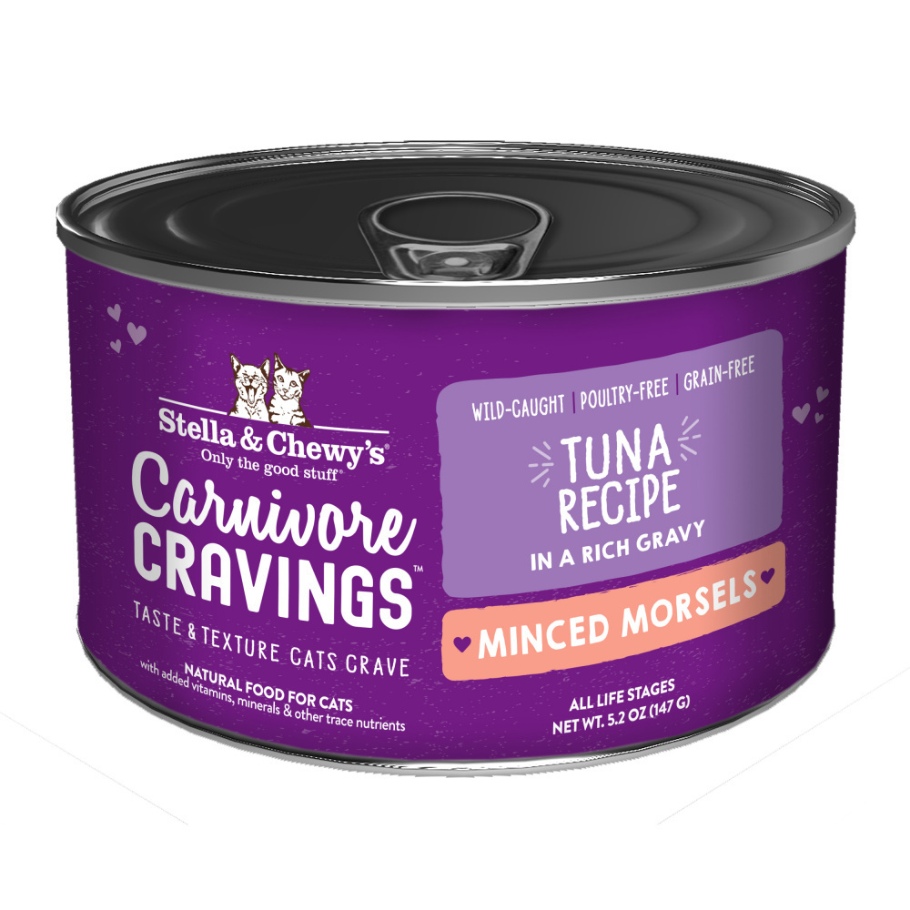 
                  
                    Stella & Chewys Carnivore Cravings Minced Morsels Wild Caught Tuna Recipe Cans
                  
                