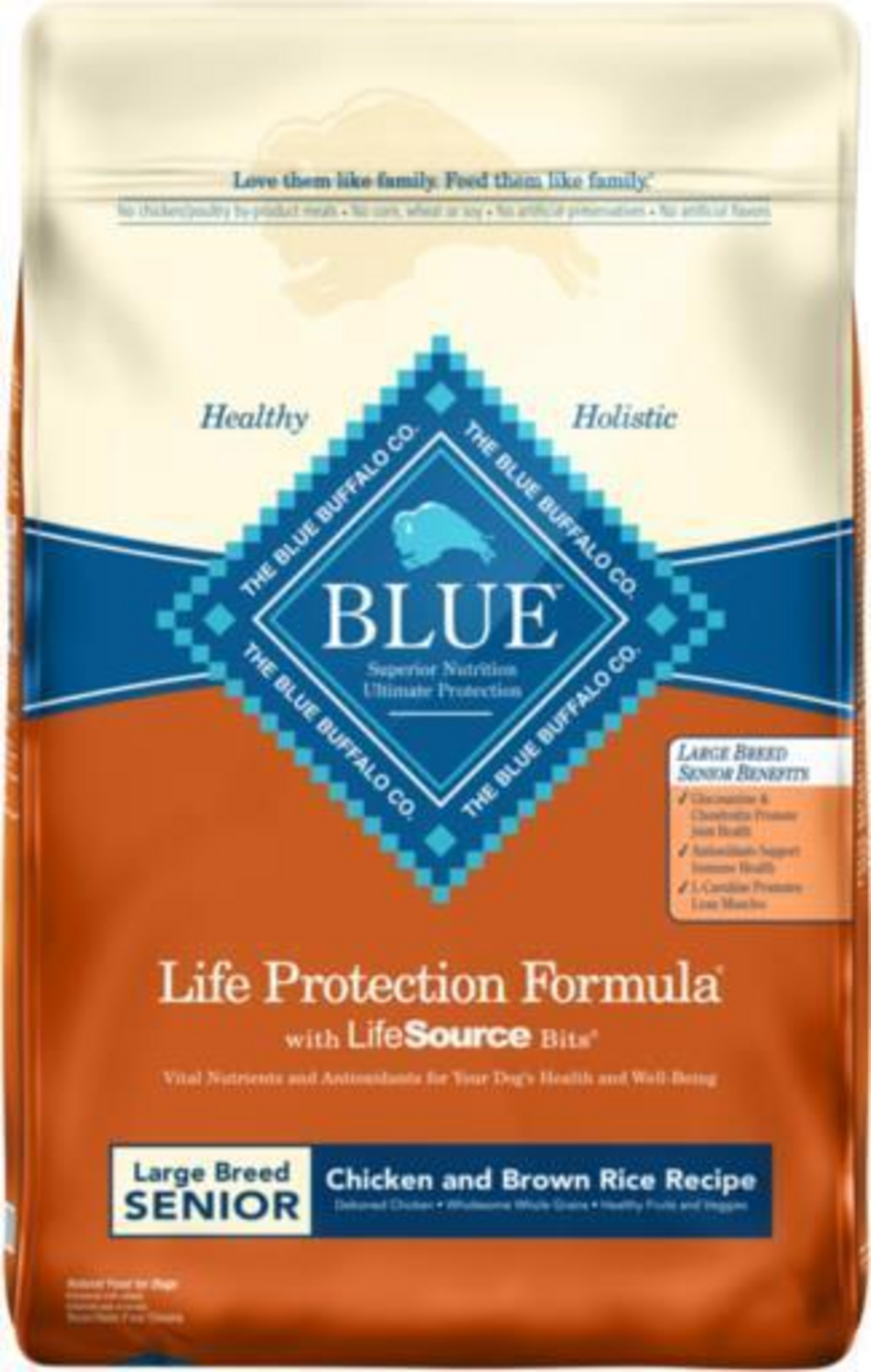 Blue Buffalo Life Protection Formula Large Breed Senior Chicken & Brown Rice Recipe Dry Dog Food